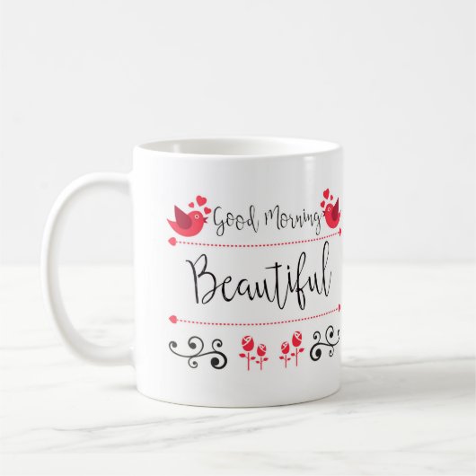 Goedemorgen prachtige 11 oz klassieke witte Mok (Links)