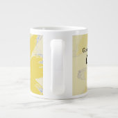 Goedemorgen, prachtige Abstracte gele bloem Grote Koffiekop (Achterkant)