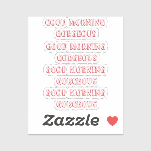 Goedemorgen prachtige Latte Mok Sticker (Vel)