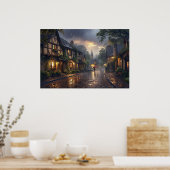 Goedemorgen regenachtige dag poster (Keuken)