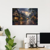 Goedemorgen regenachtige dag poster (Thuiskantoor)