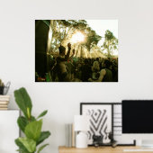 Goedemorgen regenboog! Poster (Thuiskantoor)