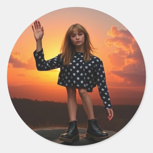 goedemorgen ronde sticker (Voorkant)