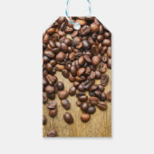 Goedemorgen rustieke koffieboon Abstract Cadeaulabel (Voorkant)