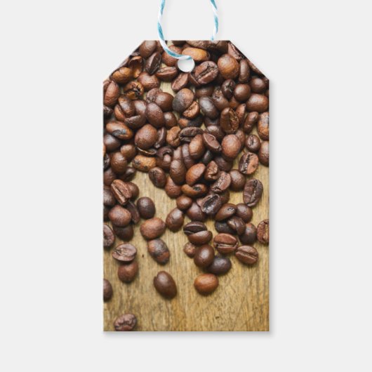 Goedemorgen rustieke koffieboon Abstract Cadeaulabel (Voorkant)