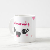 Goedemorgen schattig roze koffiemok (Voorkant links)