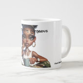 Goedemorgen schoonheid  grote koffiekop (Voorkant rechts)