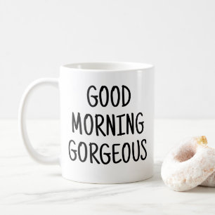 Goedemorgen schoonheid koffiemok