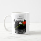 Goedemorgen, schrijfmachine koffiemok (Links)