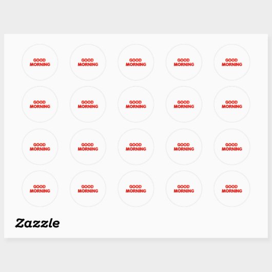 Goedemorgen Sfeer Ronde Sticker (Vel)