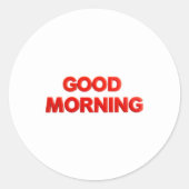Goedemorgen Sfeer Ronde Sticker (Voorkant)
