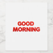 Goedemorgen Sfeer Wijn Etiket (Enkel label)