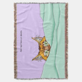 Goedemorgen Sinaasappel Cat Funny Deken (Voorkant Verticaal)