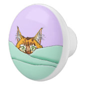 Goedemorgen Sinaasappel Cat Funny Keramische Knop (Rechts)