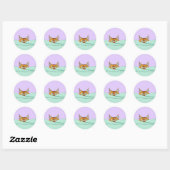 Goedemorgen Sinaasappel Cat Funny Ronde Sticker (Vel)