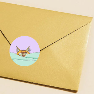 Goedemorgen Sinaasappel Cat Funny Ronde Sticker