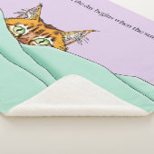 Goedemorgen Sinaasappel Cat Funny Sherpa Deken (3/4)