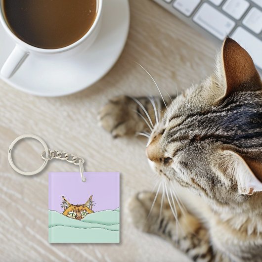 Goedemorgen Sinaasappel Cat Funny Sleutelhanger