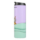 Goedemorgen Sinaasappel Cat Funny Thermosbeker (Geroteerd rechts)