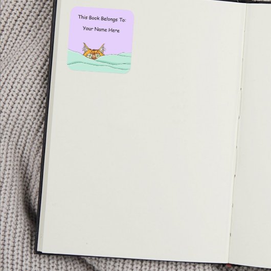 Goedemorgen Sinaasappel Cat Funny Vierkante Sticker
