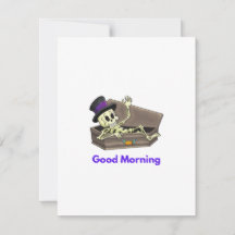 Goedemorgen Skelet in een Kist op een