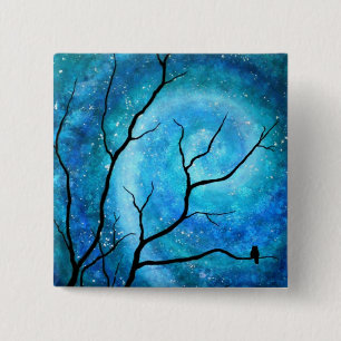 Goedemorgen Starshine Vierkante Button 5,1 Cm