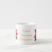 Goedemorgen, sterke koffie met kerst espresso kop (Voorkant)