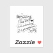 Goedemorgen Sticker (Vel)