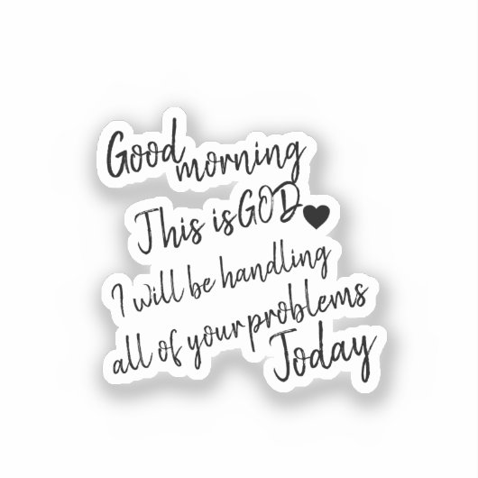 Goedemorgen Sticker (Voorkant)