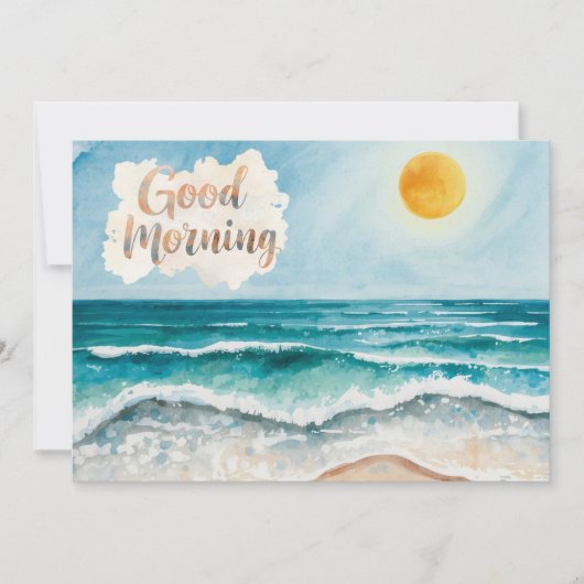 Goedemorgen Strand Leven Kaart (Voorkant)