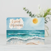 Goedemorgen Strand Leven Kaart (Staand voorkant)