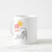 Goedemorgen Sunshine Cat Stretch Coffee Mok (Voorkant links)
