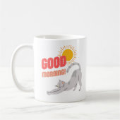 Goedemorgen Sunshine Cat Stretch Coffee Mok (Links)