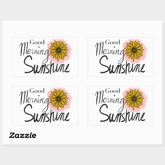 Goedemorgen Sunshine Rechthoekige Sticker (Vel)