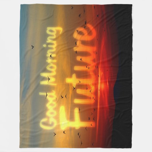 GOEDEMORGEN TOEKOMST FLEECE DEKEN (Voorkant)