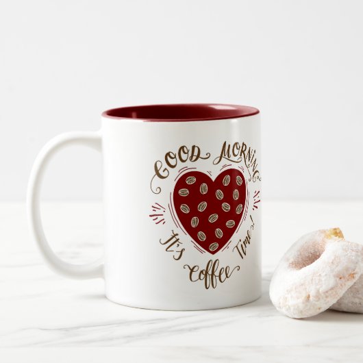 Goedemorgen Tweekleurige Koffiemok (Met donut)