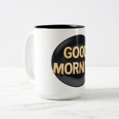 Goedemorgen Tweekleurige Koffiemok (Voorkant links)