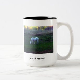 goedemorgen tweekleurige koffiemok