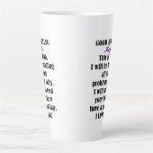 Goedemorgen van GOD naar hoop Latte Mok (Voorkant)