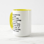 Goedemorgen van GOD naar hoop Mok (Voorkant links)