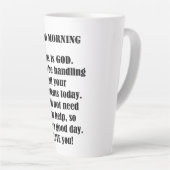 Goedemorgen van GOD (personaliseren) Latte Mok (Rechterhoek)