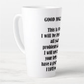 Goedemorgen van GOD (personaliseren) Latte Mok (Linkerhoek)