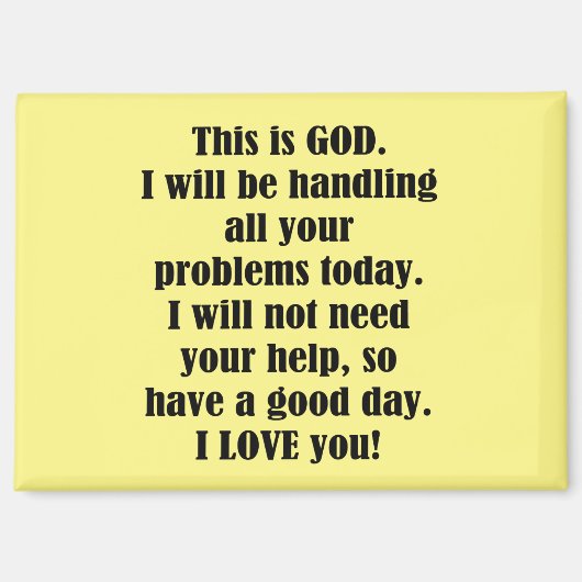Goedemorgen van God (personaliseren) Magneet (Voorkant)