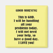 Goedemorgen van God (personaliseren) Magneet (Voorkant)