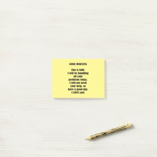 Goedemorgen van God (personaliseren) Post-it® Notes (Op bureau)