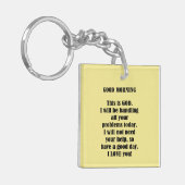 Goedemorgen van GOD (personaliseren) Sleutelhanger (Voorkant Links)