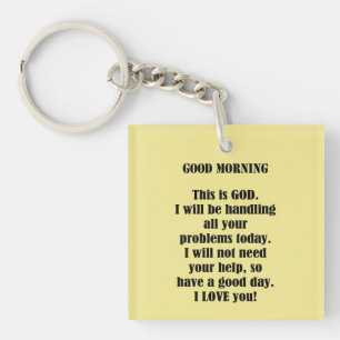 Goedemorgen van GOD (personaliseren) Sleutelhanger