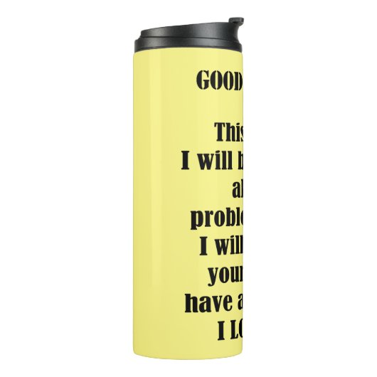 Goedemorgen van God (personaliseren) Thermosbeker (Gedraaid links)