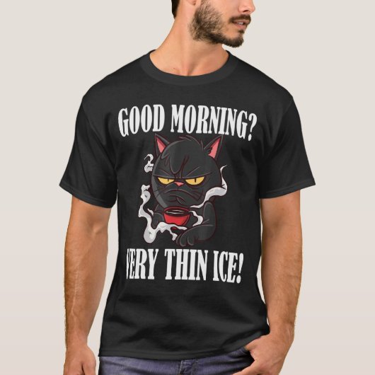 Goedemorgen Very Thin Ice Cream Morgen Groep Kat T-shirt (Voorkant)