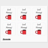 Goedemorgen Vierkante Sticker (Vel)